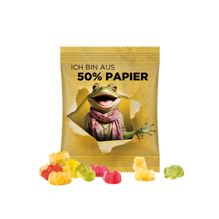 Minitüte, 10 g, Papierfolie weiß, Trolli Premium Bärchen
