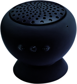 Softtouch Bluetooth-Lautsprecher, der überall per Saugnapf hält. Mit Freisprechfunktion. N-m 155