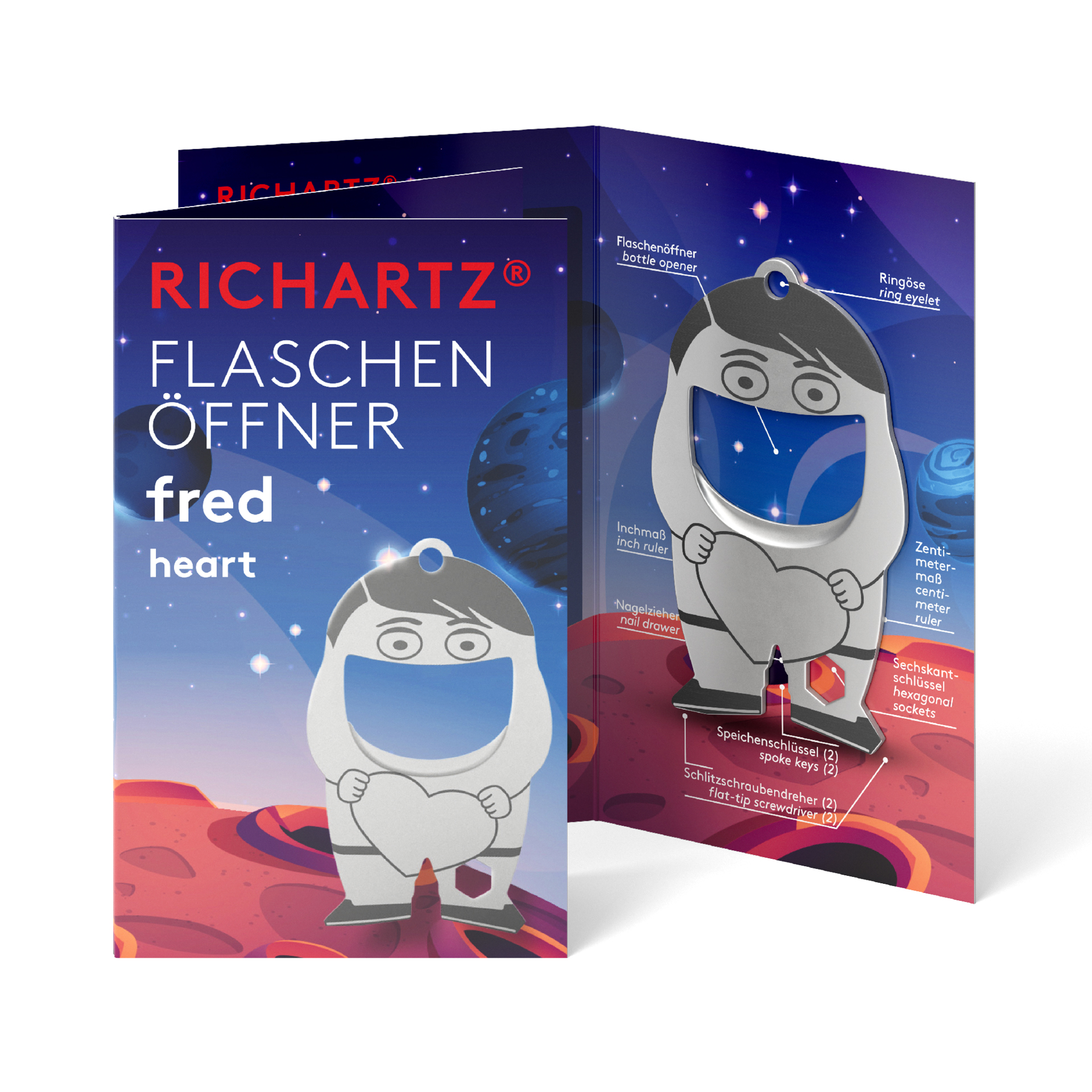 RICHARTZ® FLASCHENÖFFNER fred heart