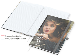 Notizbuch Match-Book White Bestseller A4 Cover-Star gloss, silbergrau