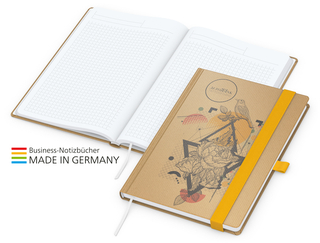 Match-Book White Bestseller A5 Natura braun-individuell, gelb
