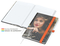 Notizbuch Match-Book White Bestseller A5 Cover-Star gloss-individuell, orange