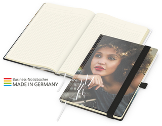 Match-Book Creme Bestseller A5 Cover-Star matt-individuell, schwarz