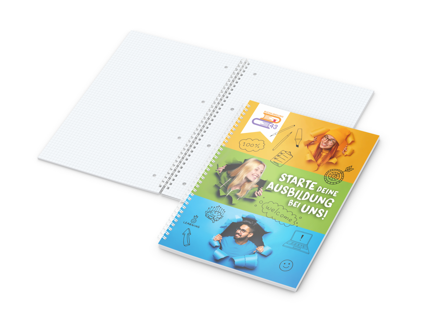 Collegeblock Wire-O A4 Bestseller, 80 Blatt