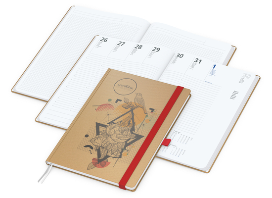 Wochenplaner Match-Hybrid White A4 Natura Bestseller