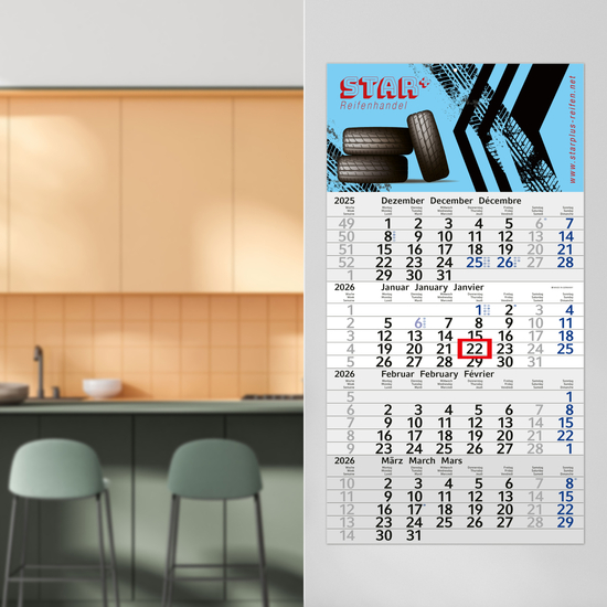 4-Monatskalender Budget 4 Bestseller (Einblatt)