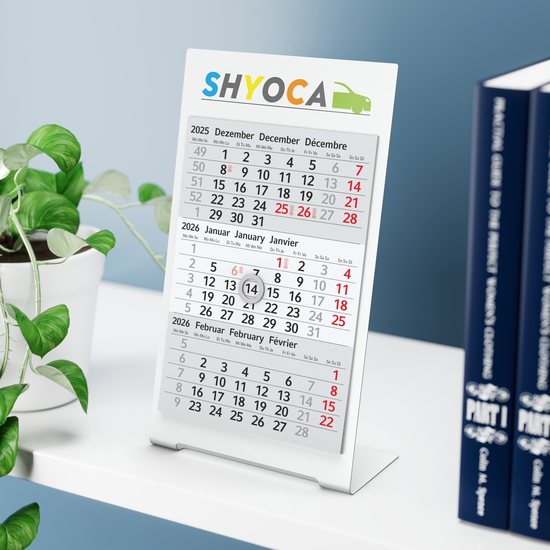 Tischkalender Desktop 3 Color Bestseller, 2 Jahre, weiß