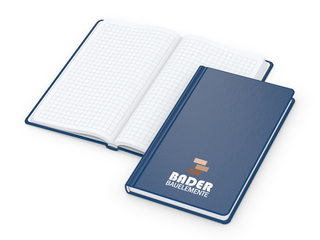 Notizbuch Easy-Book Basic Bestseller, Pocket, dunkelblau inkl. Siebdruck-Digital