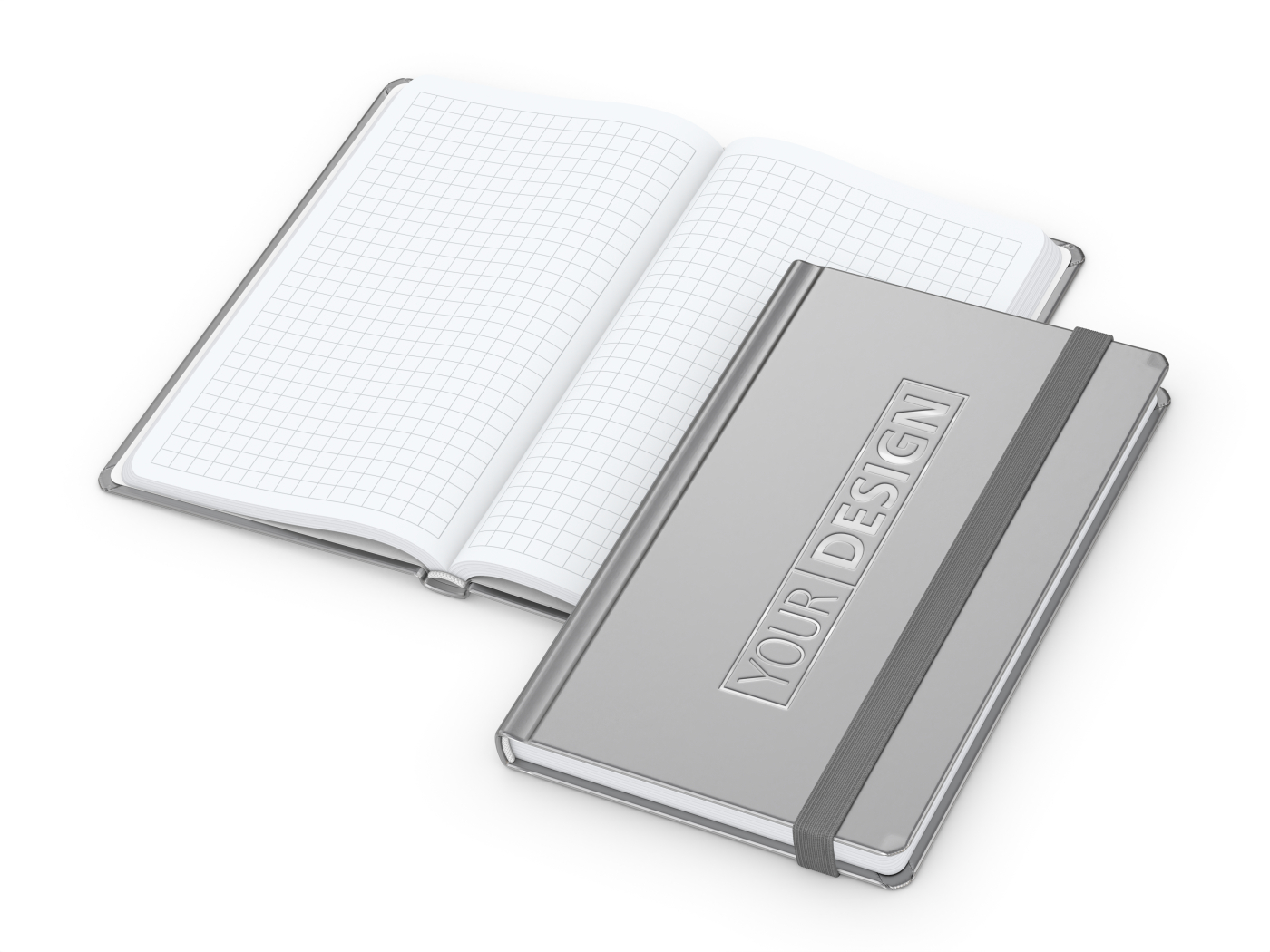 Notizbuch Easy-Book Comfort Bestseller, Pocket, silber inkl. Silberprägung