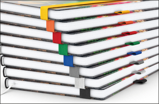 Notizbuch Match-Book Creme Bestseller, A5, Cover-Star, gloss-individuell, orange