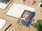 Notizbuch Match-Book Creme Bestseller, A5, Cover-Star, matt-individuell, mittelblau