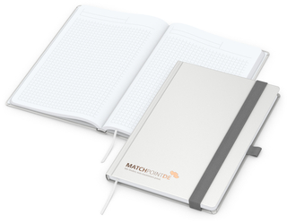 Notizbuch Vision-Book White Bestseller, A5, weiß inkl. Kupferprägung
