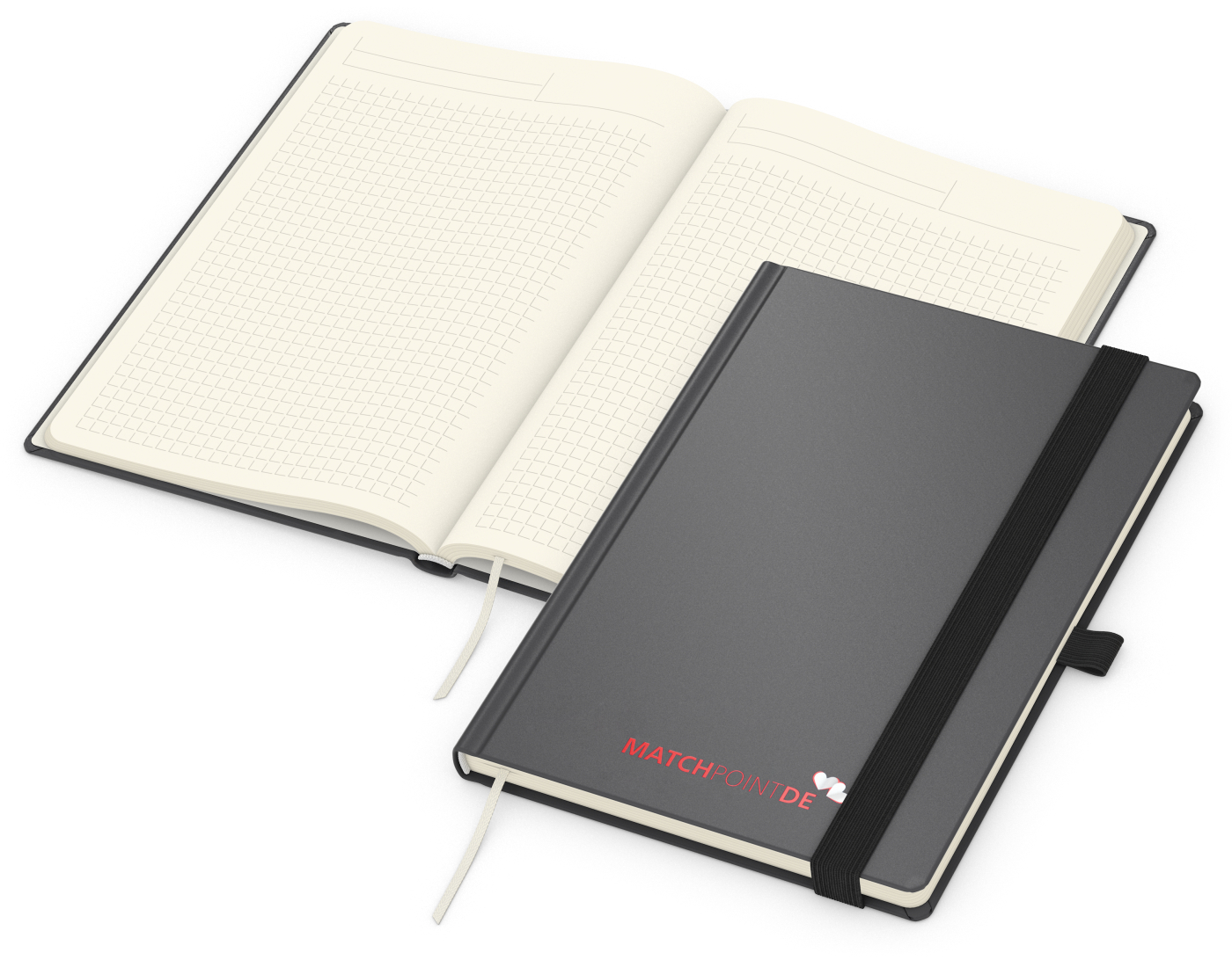 Notizbuch Vision-Book Creme Bestseller, A5, anthrazit