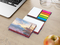 Haftnotiz-Set Wien Bookcover White Bestseller, gloss-individuell, Farbschnitt rot