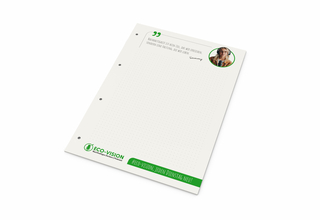 Schreibblock Recycling, A4, 25 Blatt mit 4fach-Abheftlochung