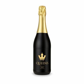 Sekt Cuvée - Flasche schwarz - Kapselfarbe Gold, 0,75 l 2K1904a