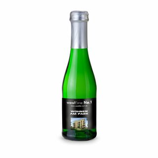 Sekt Cuvée Piccolo - Flasche grün - Kapsel silber, 0,2 l 2K1915b