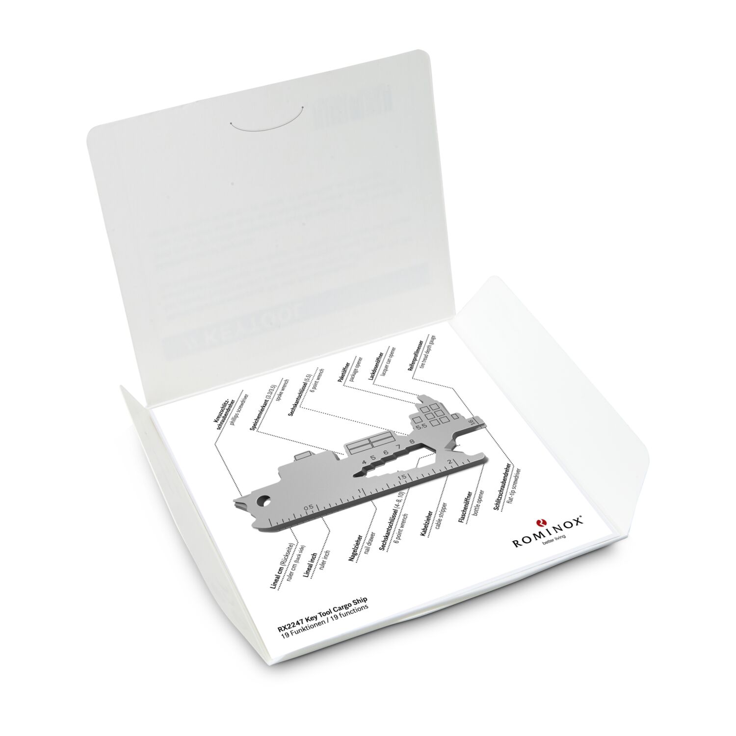 ROMINOX® Key Tool Cargo Ship (19 Funktionen) Happy Father's Day 2K2104f
