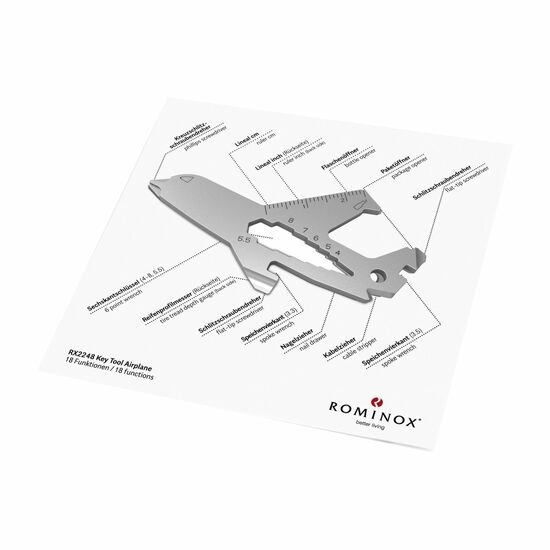 ROMINOX® Key Tool Airplane (18 Funktionen) Happy Father's Day 2K2104g