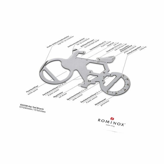 ROMINOX® Key Tool Bicycle (19 Funktionen) Viel Glück 2K2109l