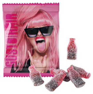 Saure Cola-Kirsch-Fläschchen 20 g