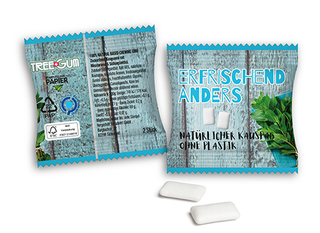 Tree Gum Kaugummi 2,8 g Tree Gum Kaugummi Papier/PE-Verbundfolie weiß
