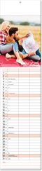 Kalender "Auszeit" im Format 13 x 53,5 cm, mit Fälzel