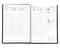 Taschenkalender "Taschenbuch Woche" im Format 10,5 x 14,8 cm, deutsches Kalendarium Grau/Blau mit Leseband, 144 Seiten Fadenheftung, Einband Slinky mittelblau