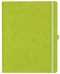 Notizbuch Style Large im Format 19x25cm, Inhalt blanco, Einband Slinky in der Farbe Lime