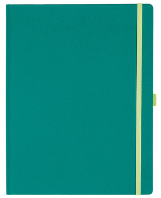 Notizbuch Style Large im Format 19x25cm, Inhalt kariert, Einband Fancy in der Farbe Laguna