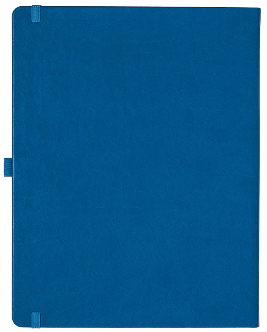 Notizbuch Style Large im Format 19x25cm, Inhalt kariert, Einband Slinky in der Farbe Azure