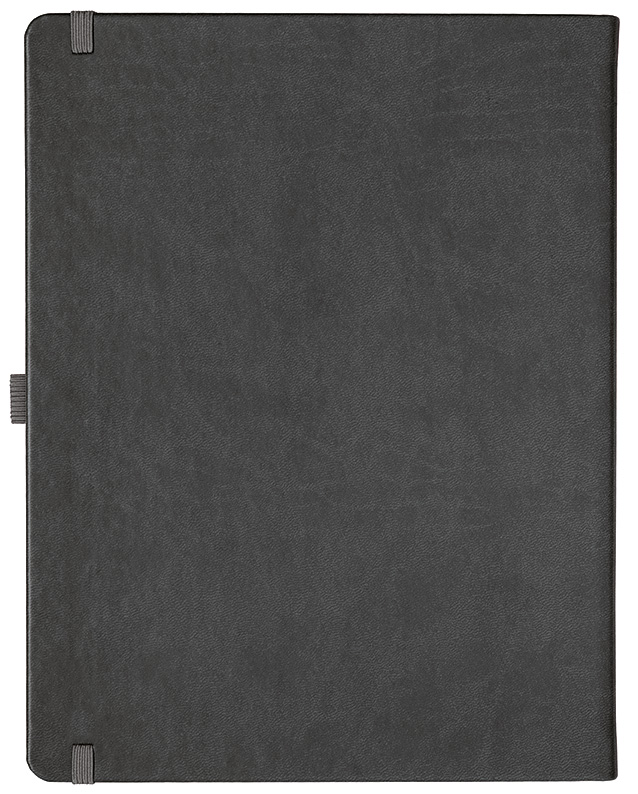 Notizbuch Style Large im Format 19x25cm, Inhalt kariert, Einband Slinky in der Farbe Dark Grey