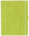 Notizbuch Style Large im Format 19x25cm, Inhalt kariert, Einband Woody in der Farbe Lime