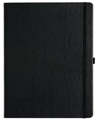 Notizbuch Style Large im Format 19x25cm, Inhalt liniert, Einband Slinky in der Farbe Black