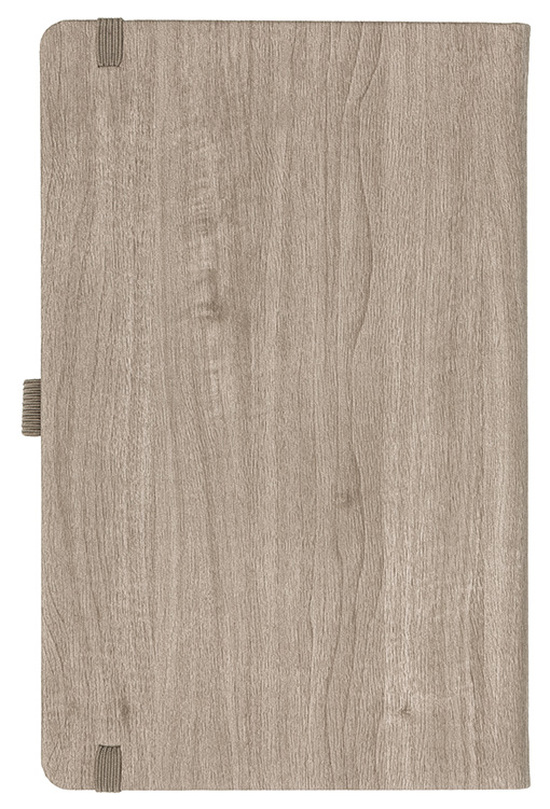 Notizbuch Style Medium im Format 13x21cm, Inhalt blanco, Einband Woody in der Farbe Sludge