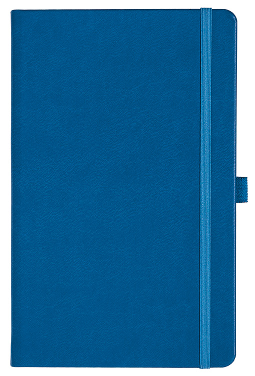 Notizbuch Style Medium im Format 13x21cm, Inhalt kariert, Einband Slinky in der Farbe Azure
