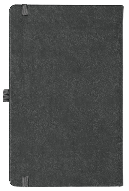 Notizbuch Style Medium im Format 13x21cm, Inhalt kariert, Einband Slinky in der Farbe Dark Grey