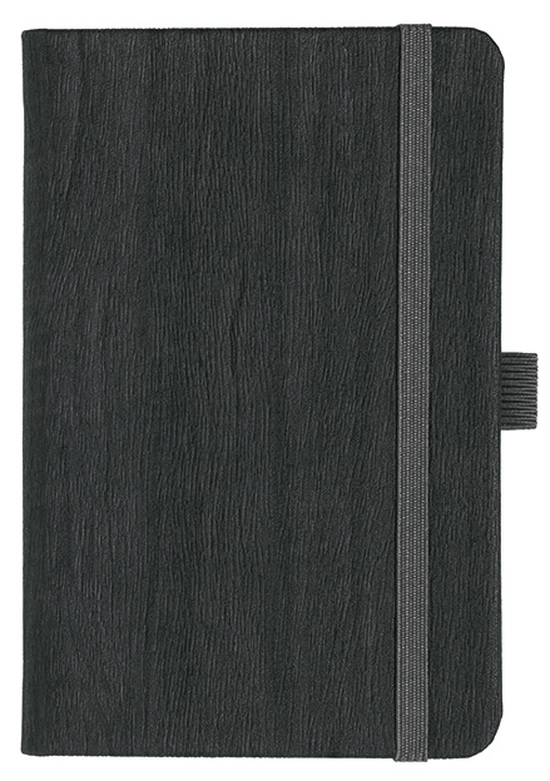 Notizbuch Style Small im Format 9x14cm, Inhalt blanco, Einband Woody in der Farbe Charcoal