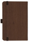 Notizbuch Style Small im Format 9x14cm, Inhalt kariert, Einband Woody in der Farbe Brown