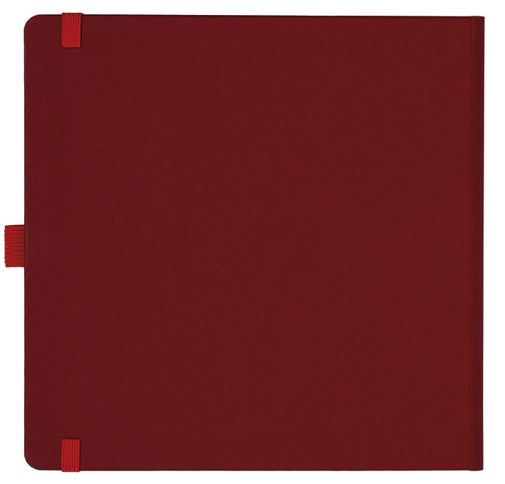 Notizbuch Style Square im Format 17,5x17,5cm, Inhalt blanco, Einband Fancy in der Farbe Ruby Red