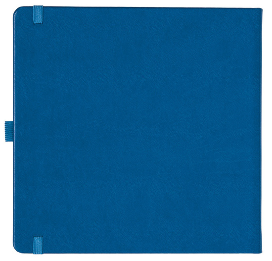 Notizbuch Style Square im Format 17,5x17,5cm, Inhalt blanco, Einband Slinky in der Farbe Azure