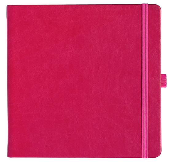 Notizbuch Style Square im Format 17,5x17,5cm, Inhalt blanco, Einband Slinky in der Farbe Pink