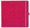 Notizbuch Style Square im Format 17,5x17,5cm, Inhalt blanco, Einband Slinky in der Farbe Pink