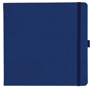 Notizbuch Style Square im Format 17,5x17,5cm, Inhalt blanco, Einband Slinky in der Farbe Ultramarine