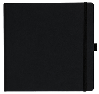 Notizbuch Style Square im Format 17,5x17,5cm, Inhalt liniert, Einband Fancy in der Farbe Black