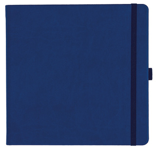 Notizbuch Style Square im Format 17,5x17,5cm, Inhalt liniert, Einband Slinky in der Farbe Ultramarine