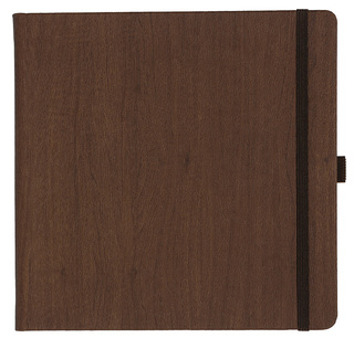 Notizbuch Style Square im Format 17,5x17,5cm, Inhalt liniert, Einband Woody in der Farbe Brown