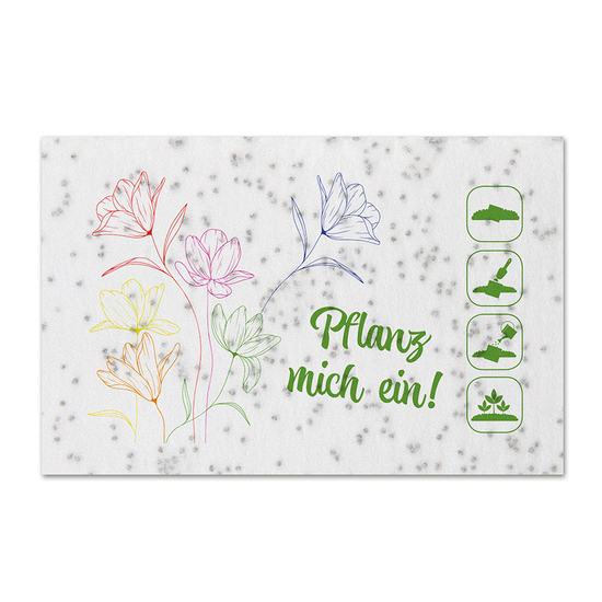 Samenpapier Visitenkarten - Thymian, Druck 4/4-c
