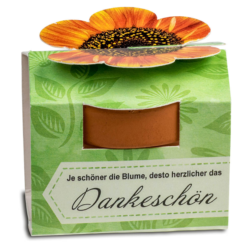 Tontöpfchen-Blume mit Samen - Vergissmeinnicht inkl. Tampondruck