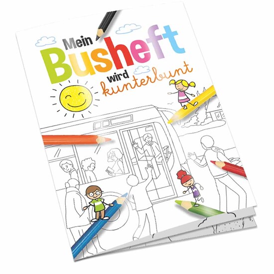 Malbuch / Mal-Set A6 - Bus - Malset neutral